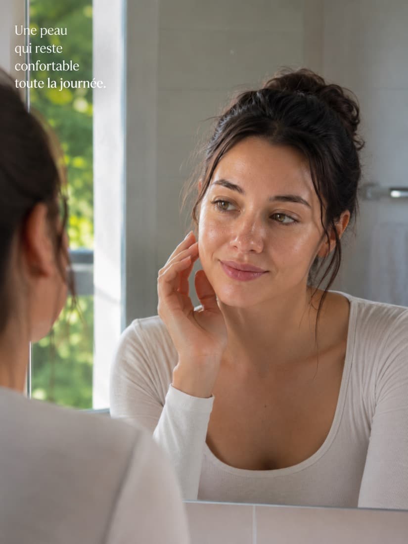 Une peau grasse apaisée et confortable, sans brillance, après plusieurs semaines